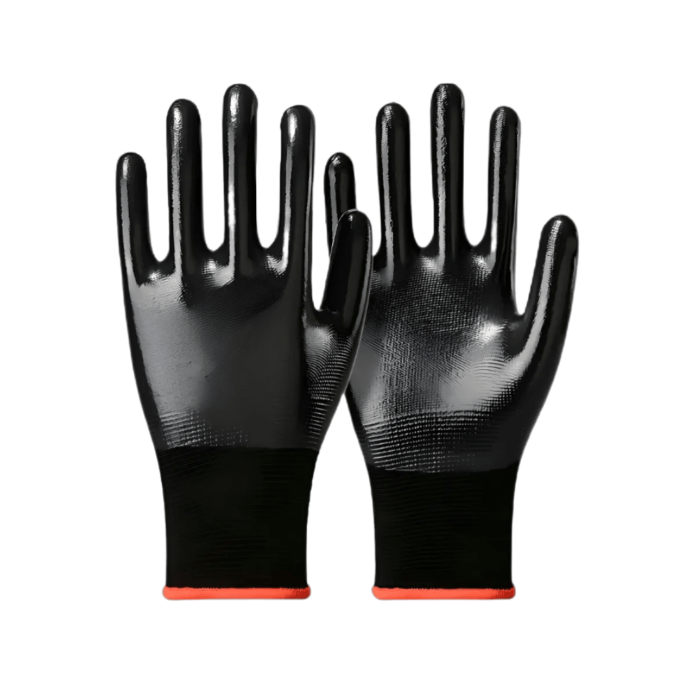 3 PIEZAS GUANTES NYLON NITRILO NEGROS BYP - Grupo PRAME