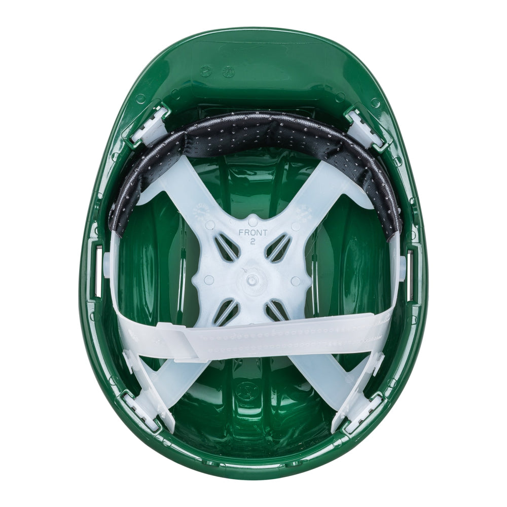 Casco de seguridad, ajuste de intervalos, verde, PRETUL