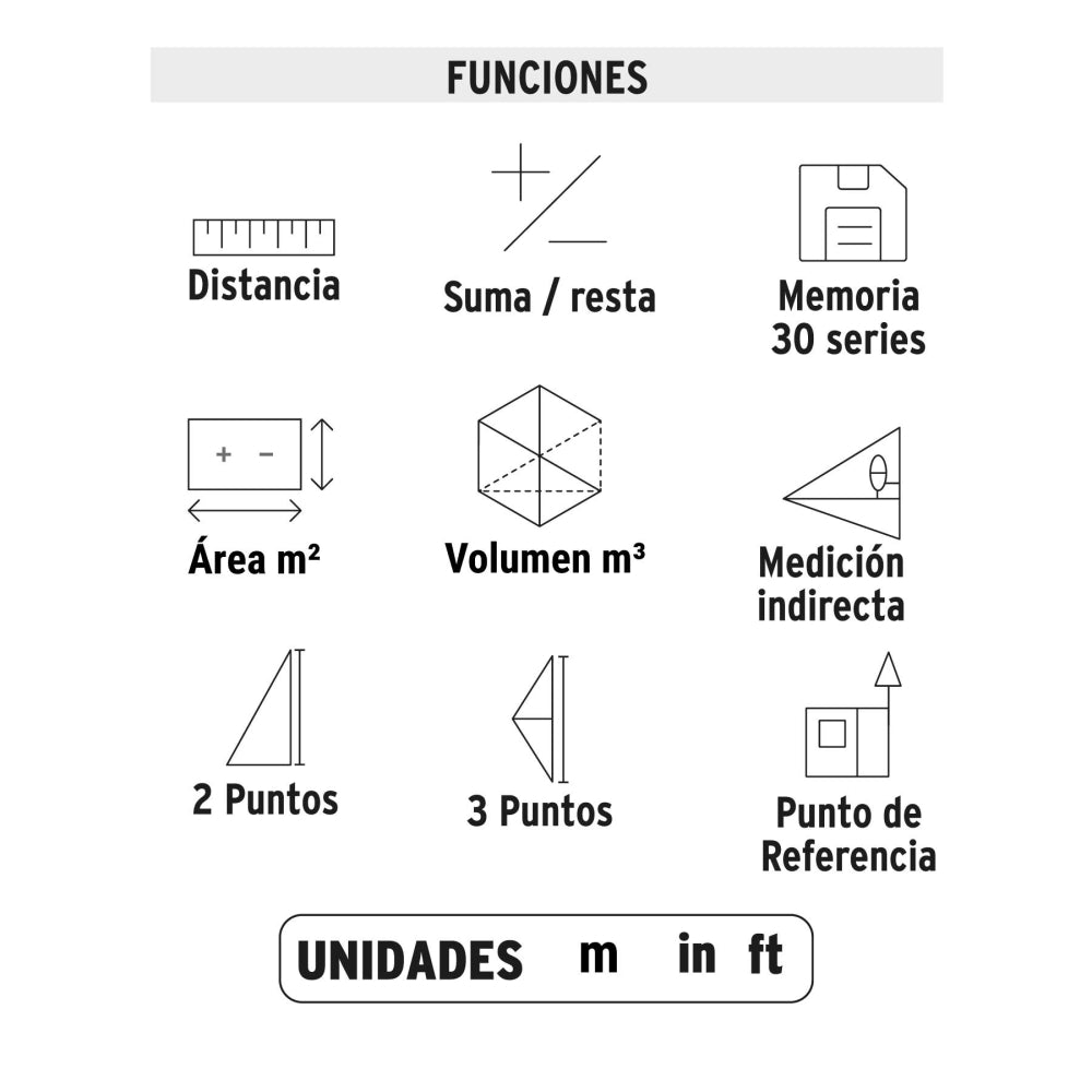 Medidor láser de distancia de 0.05 m a 100 m, TRUPER