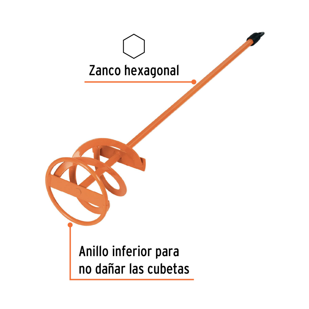 Revolvedor de pintura, 100mm de diámetro, TRUPER