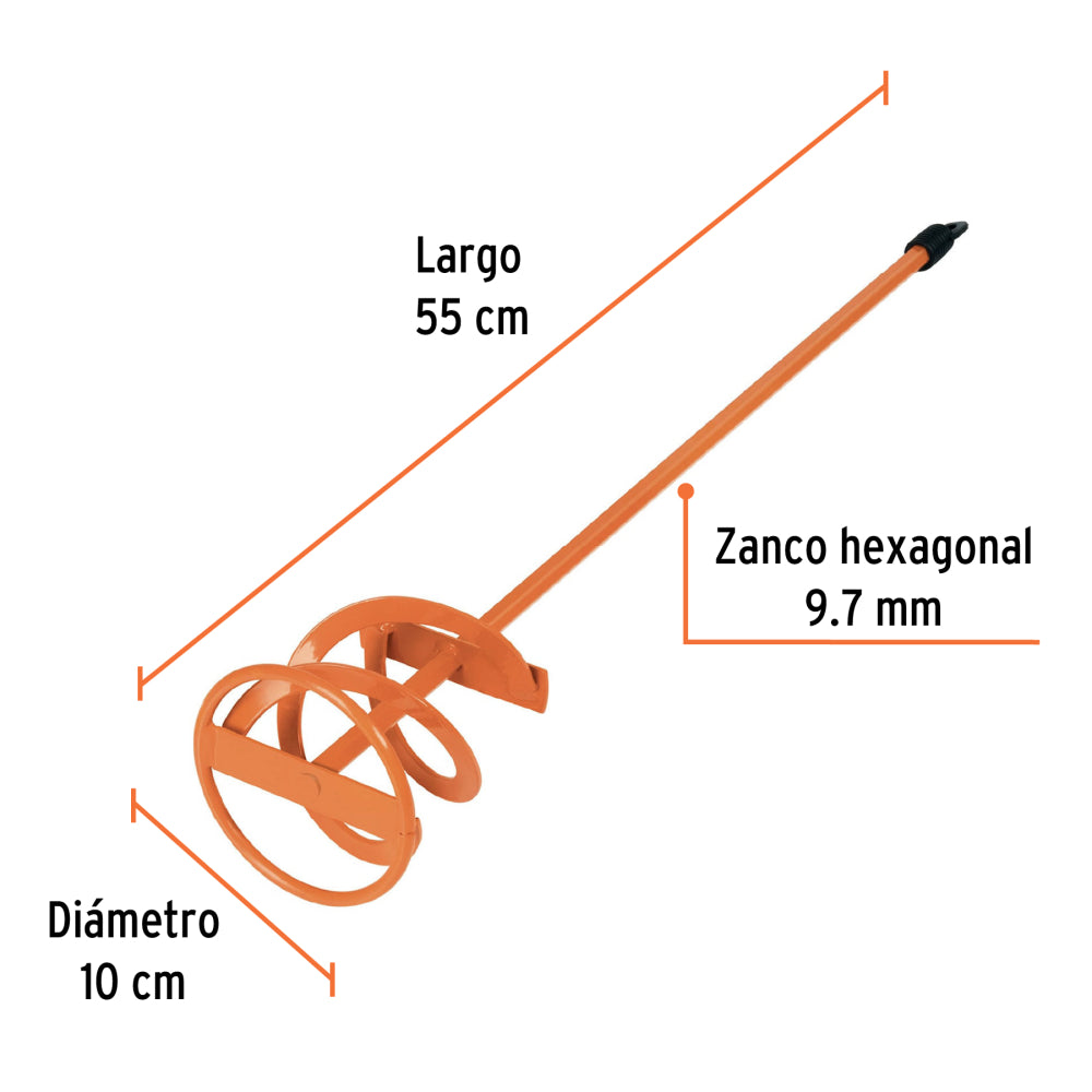 Revolvedor de pintura, 100mm de diámetro, TRUPER