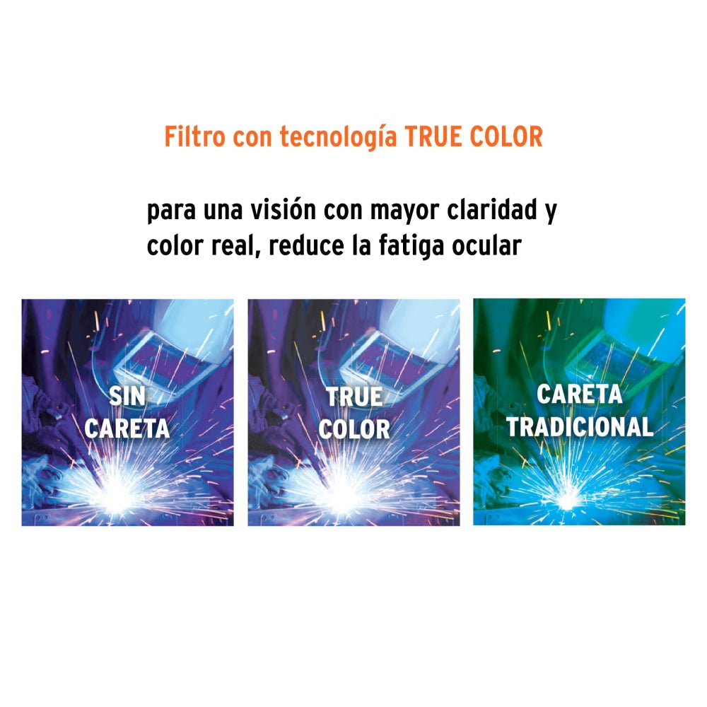 Careta electrónica para soldar sombra 9-13, negra, PRETUL - Grupo PRAME