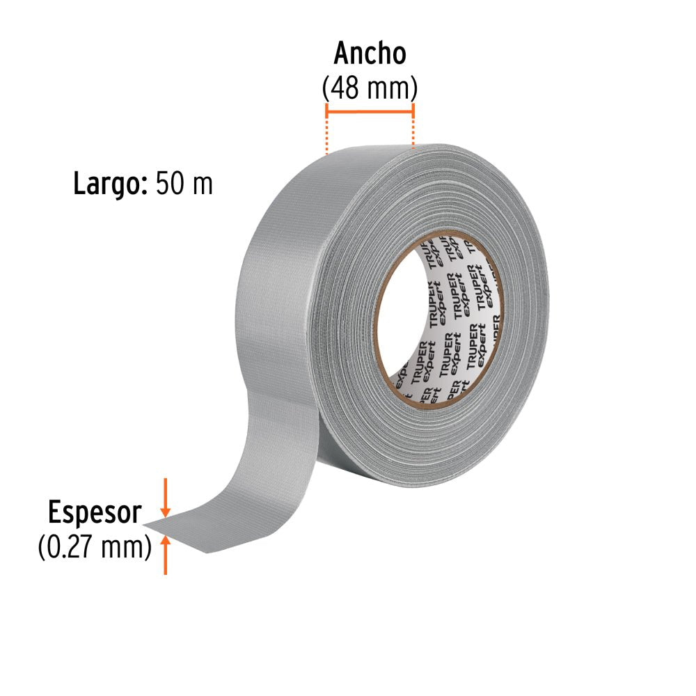 Cinta para ducto 50m x 48mm, espesor 0.27mm, EXPERT - Grupo PRAME
