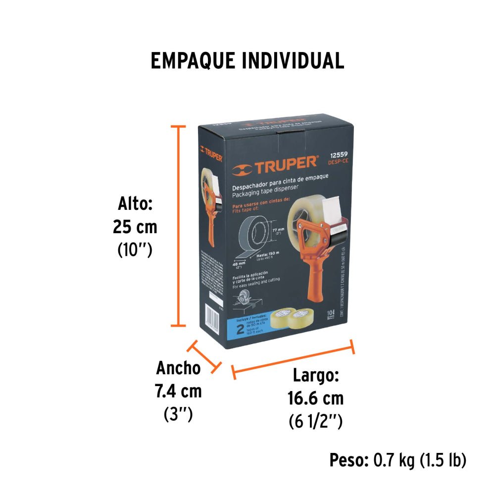 Despachador de cinta empaque, TRUPER - Grupo PRAME