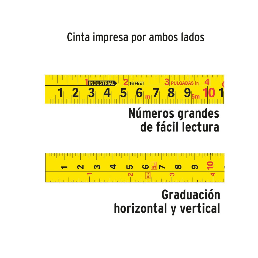 Flexómetro Gripper contra impactos 8 m cinta 25 mm, TRUPER - Grupo PRAME