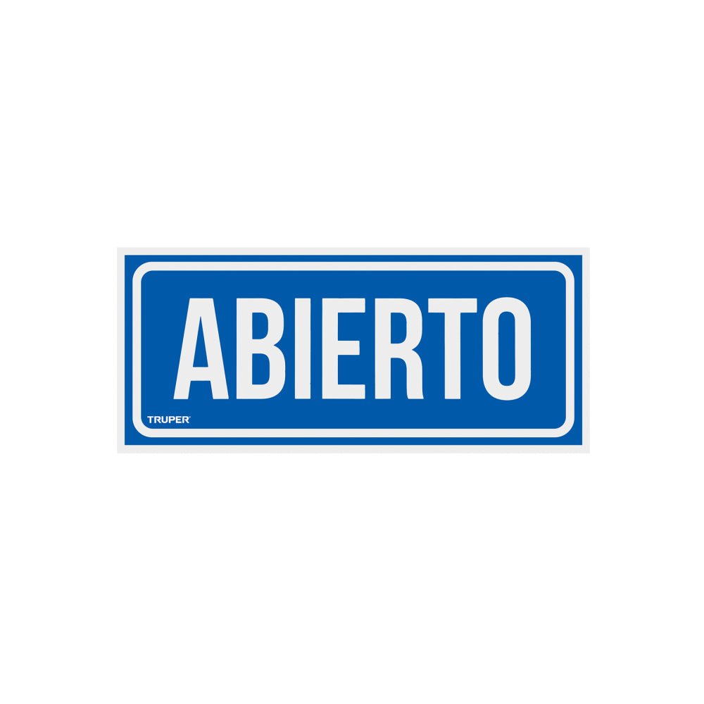 Letrero de señalización "ABIERTO/CERRADO", 28 x 12 cm - Grupo PRAME