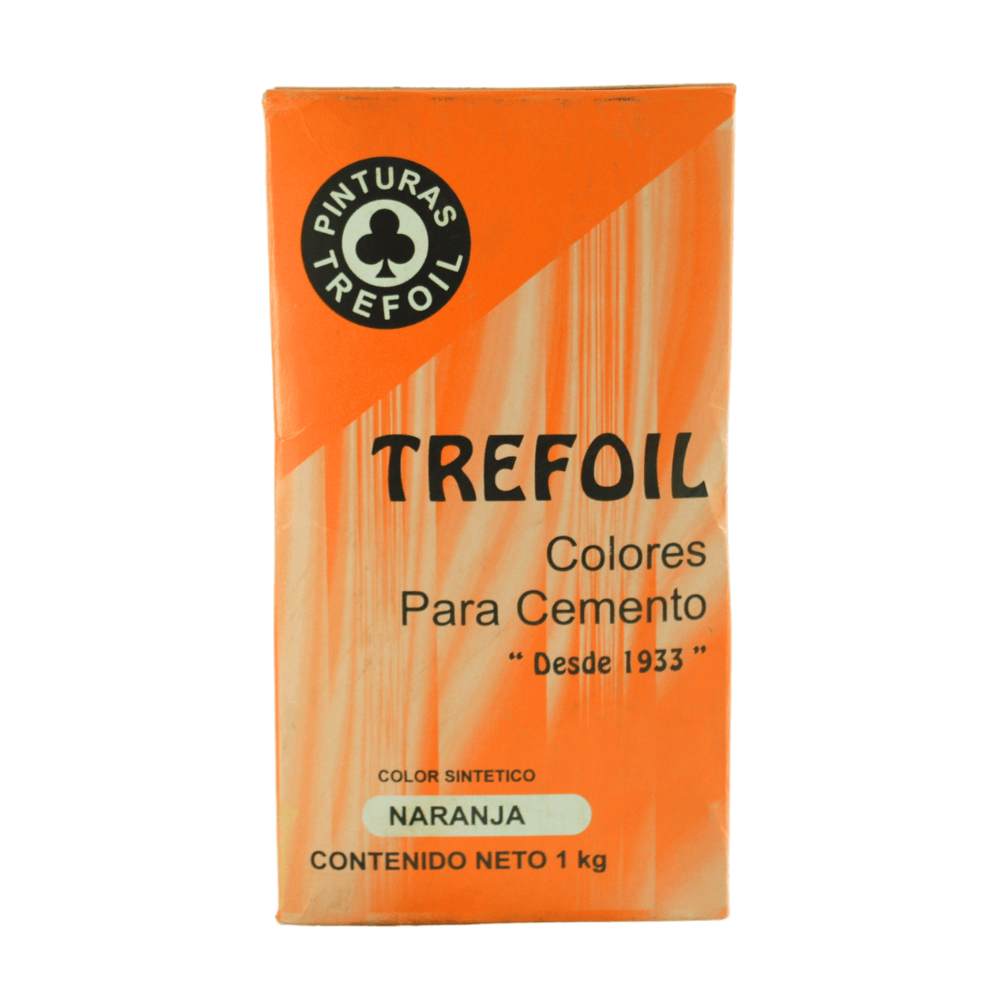 Trefoil Color para Cemento Naranja 1 kg pigmento para concreto y mortero - Grupo PRAME