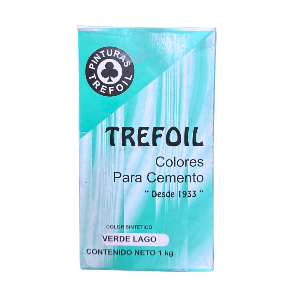 Trefoil Color para Cemento Verde Lago 1 kg pigmento para concreto y mortero - Grupo PRAME