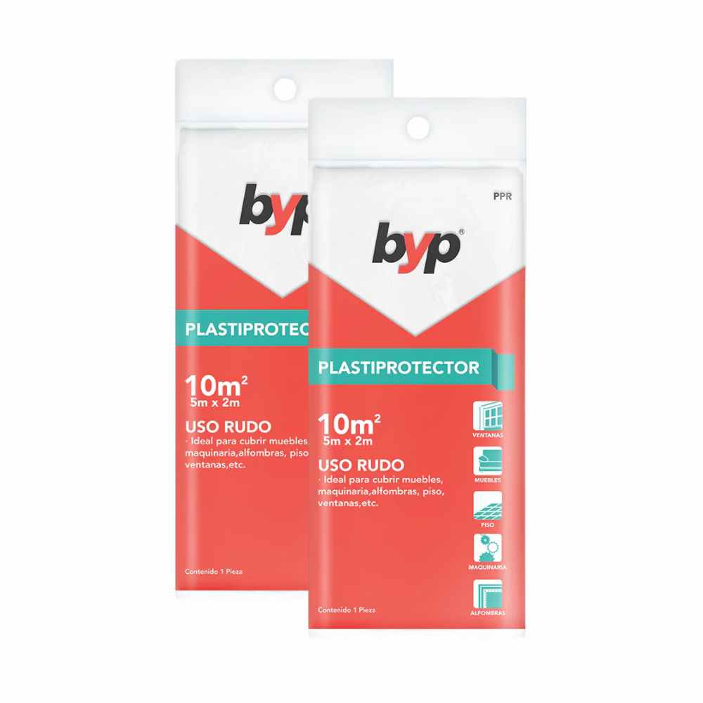 2 piezas Plastiprotector Uso rudo (5m2 - 5m x 2m) ByP