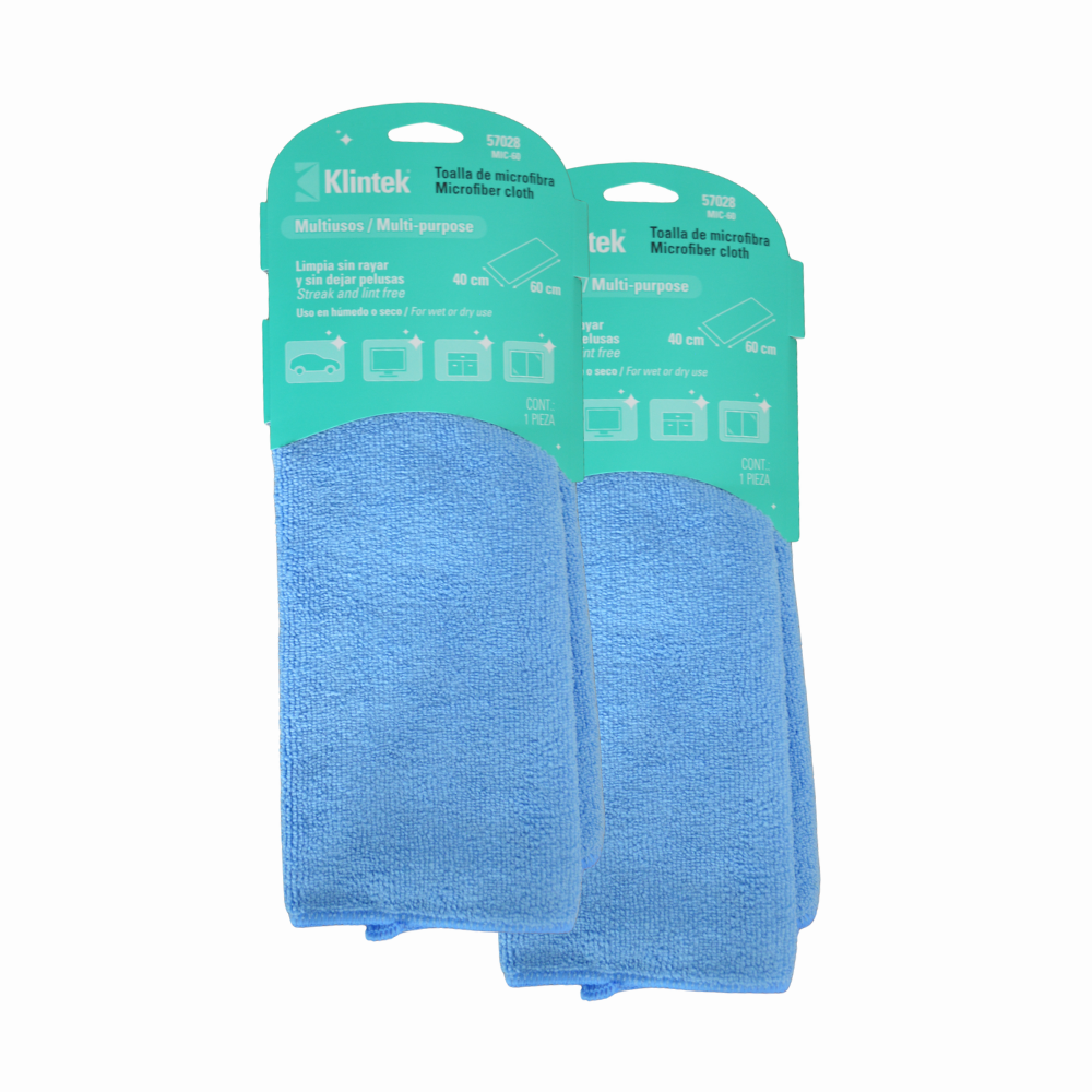 2 Piezas Toalla de microfibra de 40 X 60 cm KLINTEK