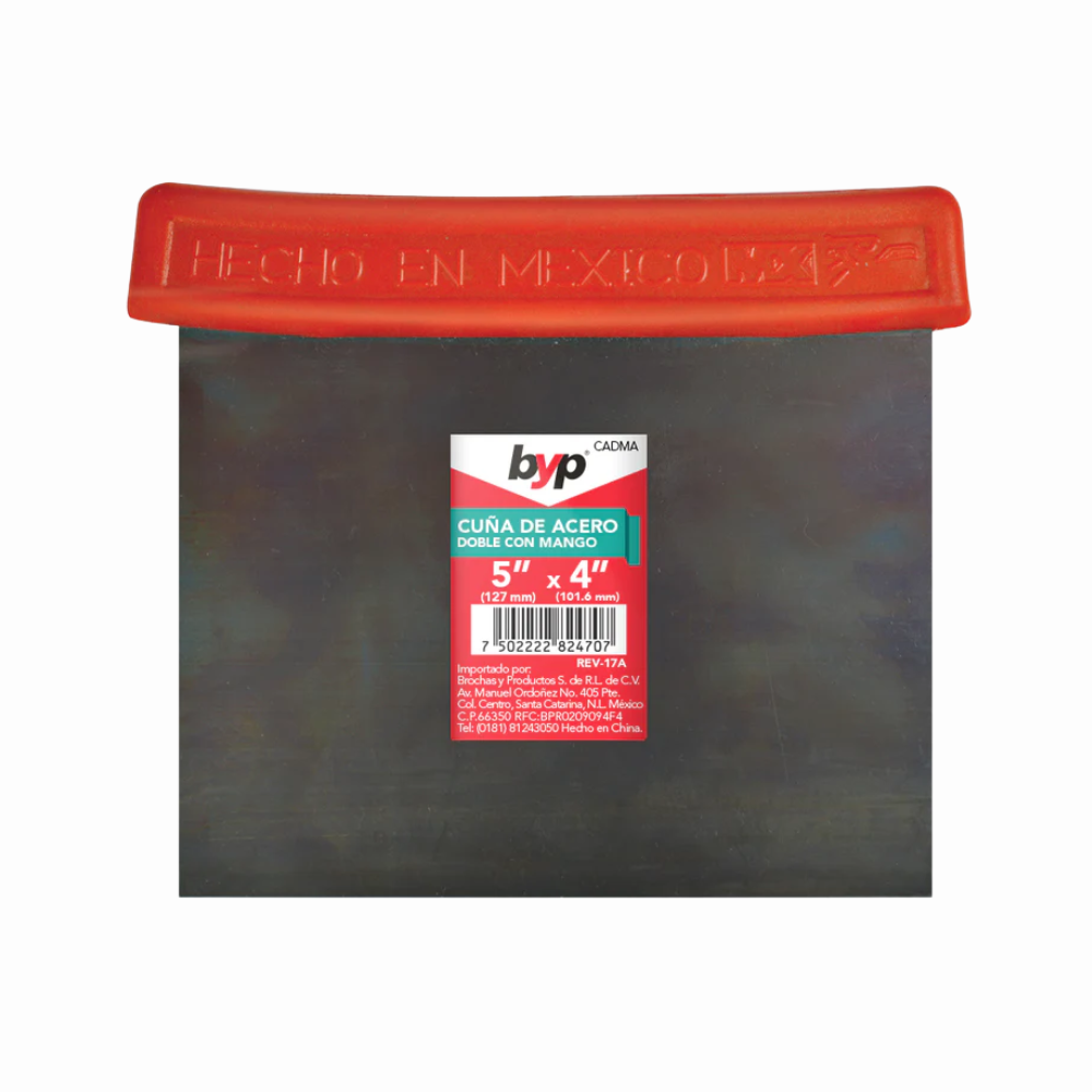 2 Piezas Cuña de acero con mango 5" x 4" - 127 mm x 101.6 mm) ByP