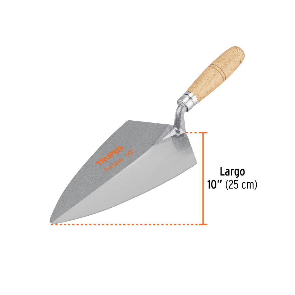 Cuchara para albañil 10" forjada tipo Filadelfia, TRUPER