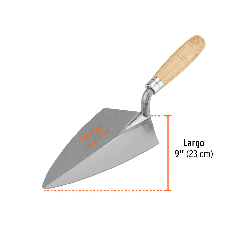 Cuchara para albañil 9" forjada tipo Filadelfia, TRUPER