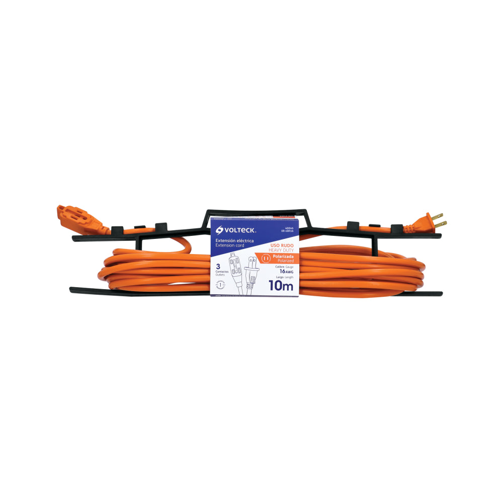 Extensión eléctrica de uso rudo 10 m 2x16 AWG, VOLTECK