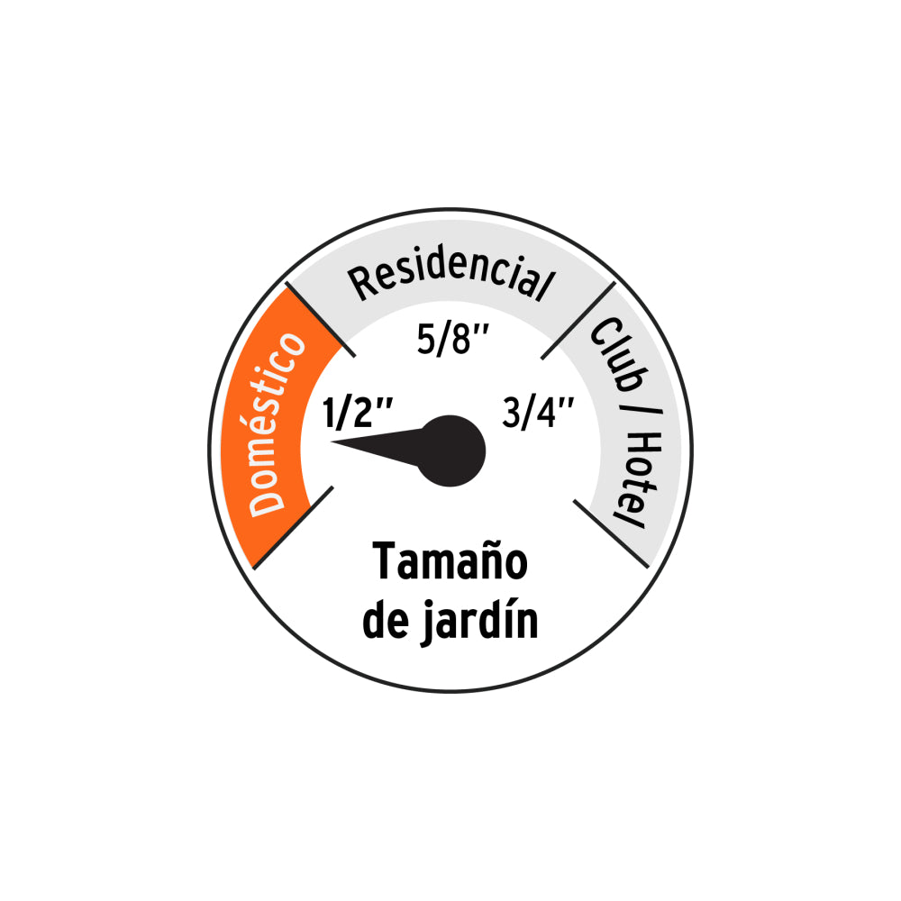 Manguera 1/2" reforzada 3 capas 10 m conexiones de metal