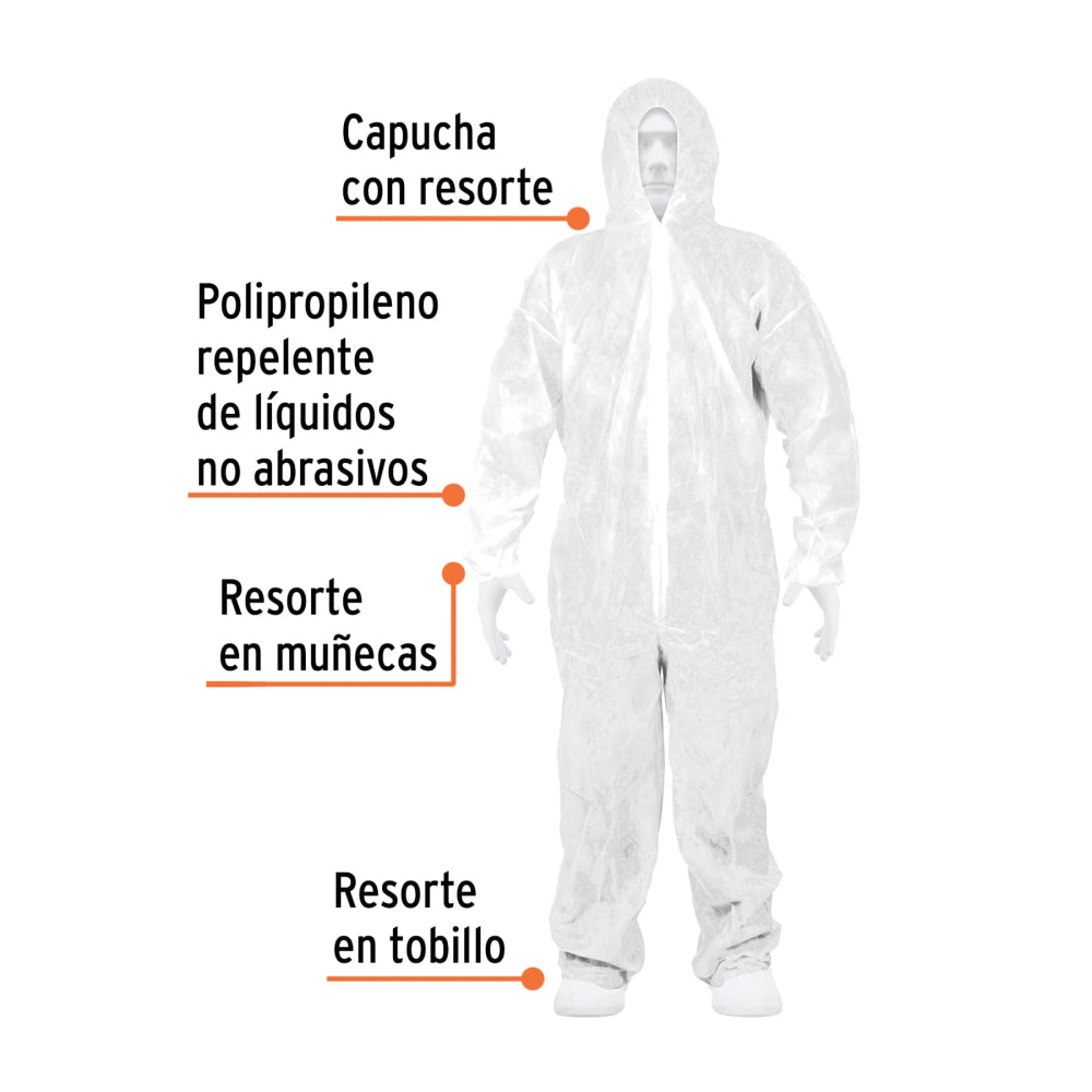 Overol desechable, talla XG, TRUPER
