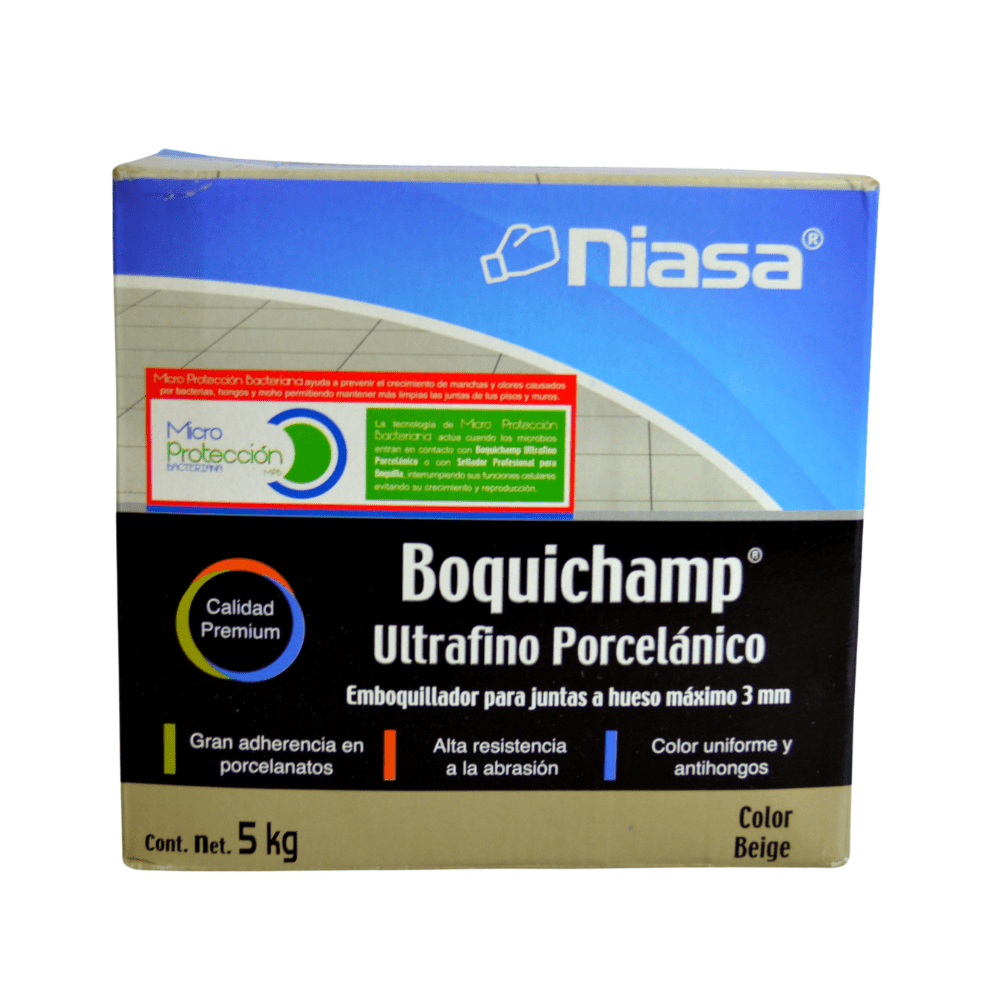 Boquichamp Ultrafino 5 kg Beige Mortero Emboquillador para Piso y Muro - Grupo PRAME
