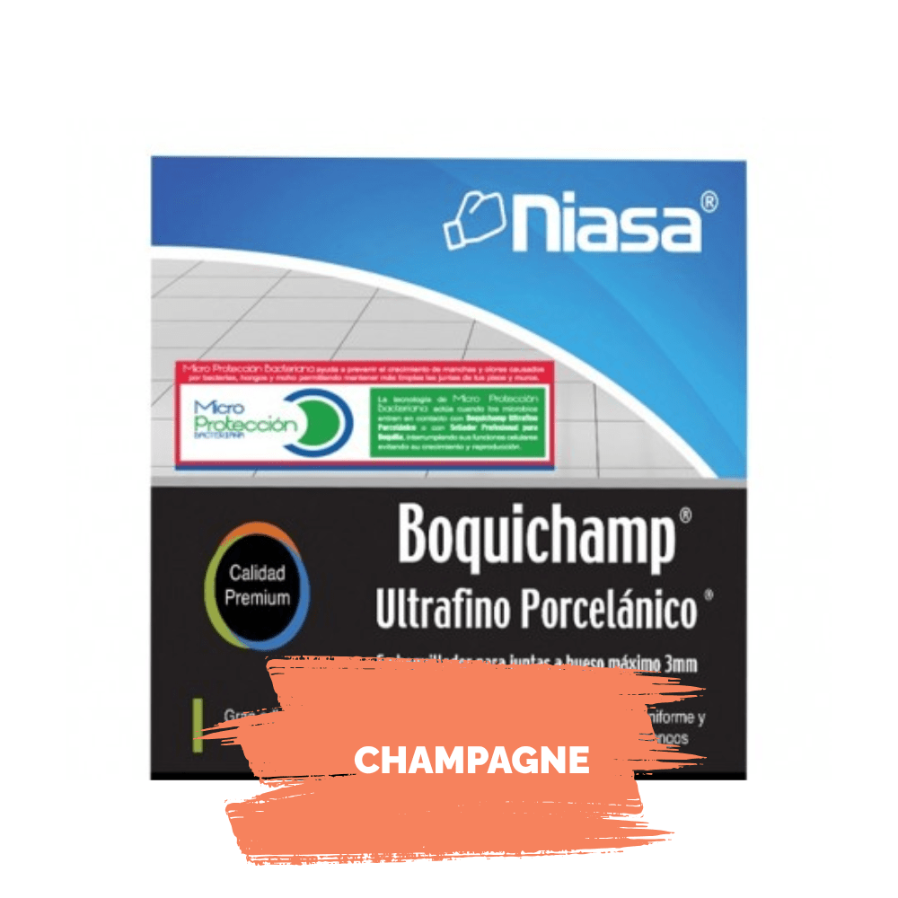 Boquichamp Ultrafino 5 kg Champagne Mortero Emboquillador para Piso y Muro - Grupo PRAME