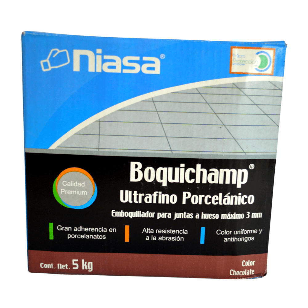 Boquichamp Ultrafino 5 kg Chocolate Mortero Emboquillador para Piso y Muro - Grupo PRAME