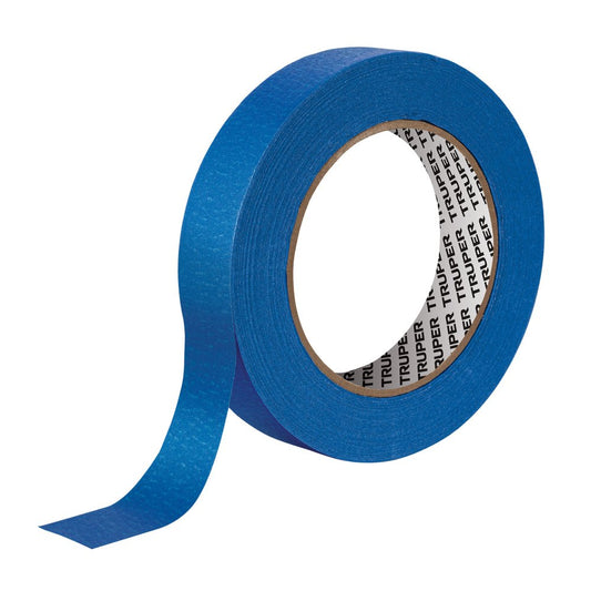 Cinta masking tape azul de 1" x 50 m para pintor, TRUPER (6 piezas) - Grupo PRAME