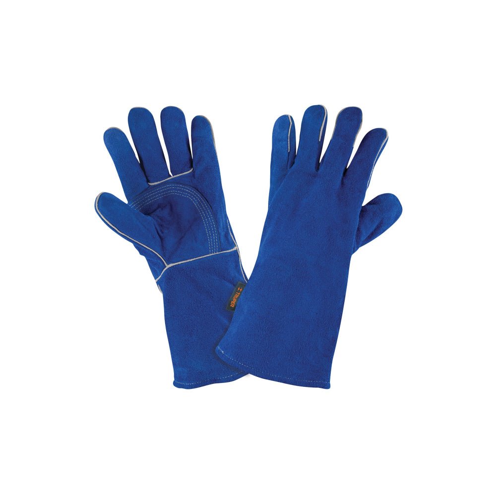 Guantes para soldador, reforzados, azules, TRUPER - Grupo PRAME