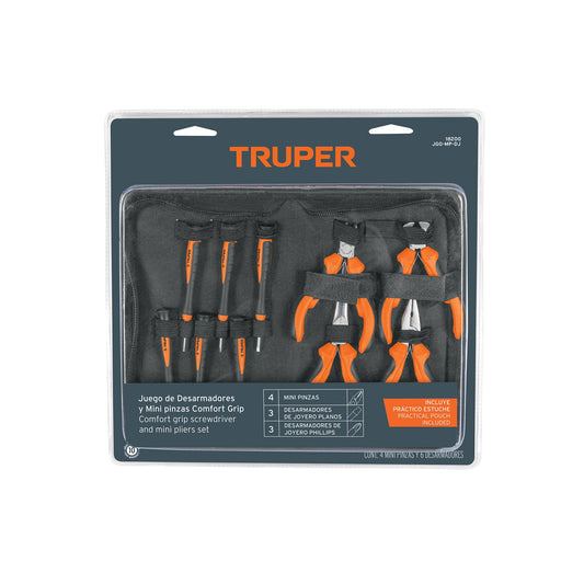 Juego 6 desarmadores de joyero y 4 mini pinzas Comfort Grip - Grupo PRAME