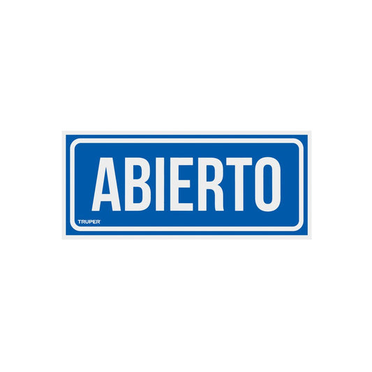 Letrero de señalización "ABIERTO/CERRADO", 28 x 12 cm - Grupo PRAME
