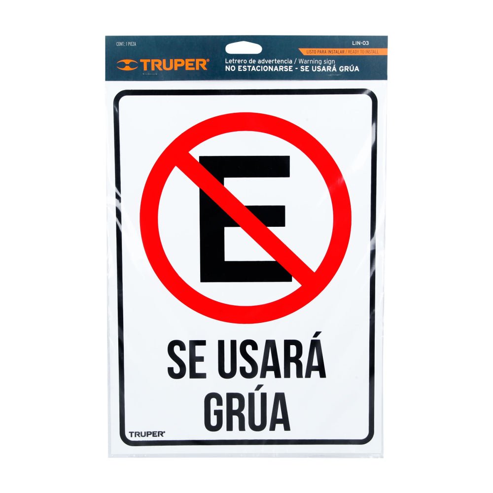 Letrero de señalización "NO ESTACIONARSE", 25 x 34 cm - Grupo PRAME