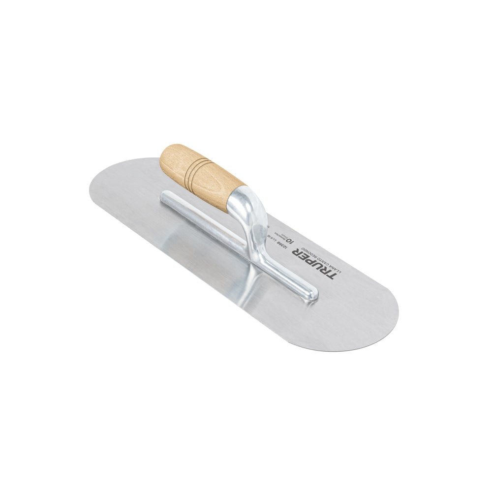 Llana 16" canto redondo, 10 remaches, mango madera, TRUPER - Grupo PRAME