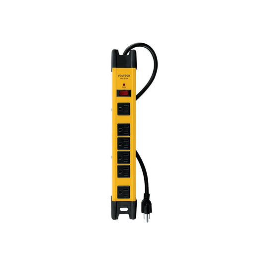 Multicontacto 14 AWG industrial supresor de picos 6 entradas - Grupo PRAME
