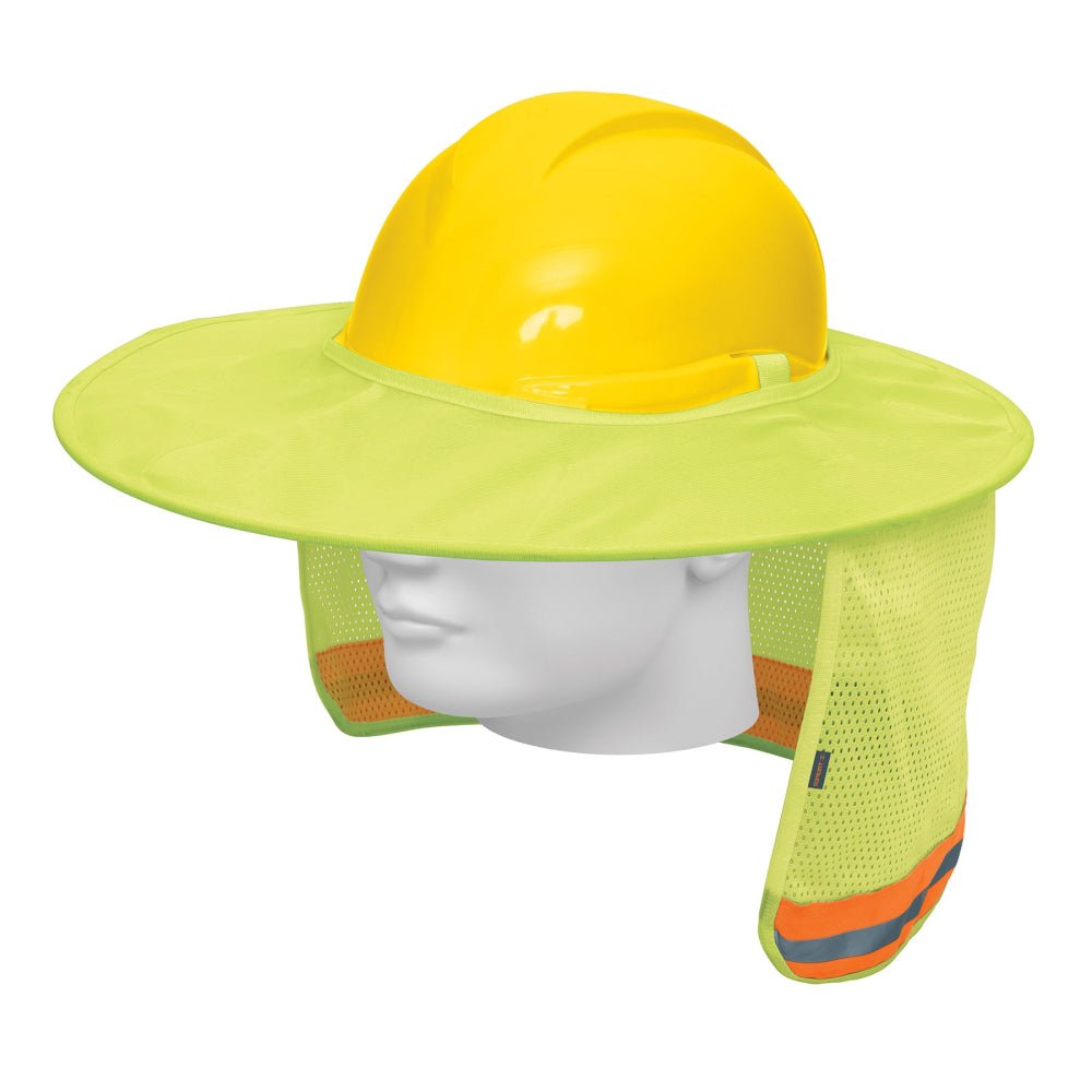 Protector solar plegable para casco, verde con reflejante - Grupo PRAME