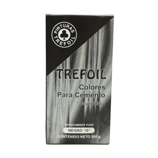 Trefoil Color para Cemento Negro “G” 500 g pigmento para concreto y mortero - Grupo PRAME