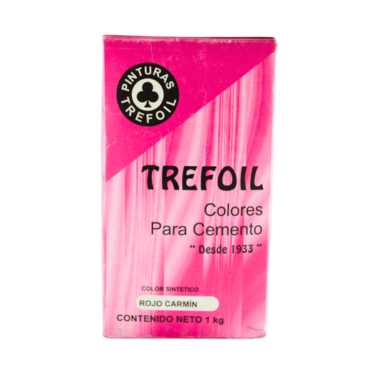 Trefoil Color para Cemento Rojo Carmín 1 kg pigmento para concreto y mortero - Grupo PRAME