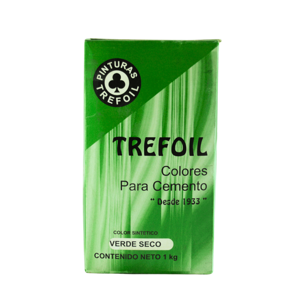 Trefoil Color para Cemento Verde Seco 1 kg pigmento para concreto y mortero - Grupo PRAME