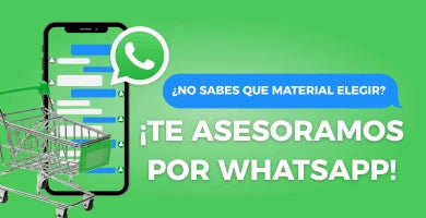 Banner verde con celular mostrando Whatsapp con texto: "Te asesoramos por Whatsapp"